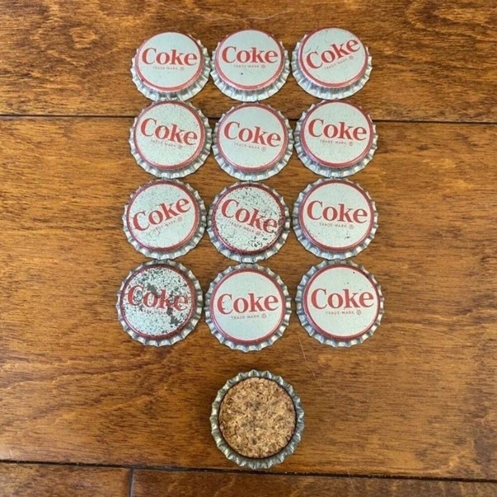 COCA COLA Vintage Cork Lined Bottle Caps 1950s/60s Soda Memorabilia